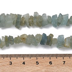天然石アクアマリンビーズ連売り  粗いビーズ  ナゲット  2~8x6~18x5~14mm  穴：0.5~0.7mm  15.35~16.54''（39~42センチメートル）&nbsp;G-L650-A01-01