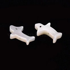 天然トロチッドシェル/トロカスシェルビーズ  犬  貝殻色  9.5x15x2.5mm  穴：0.8mm&nbsp;SSHEL-T014-30