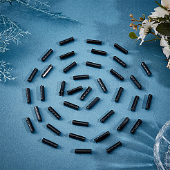 靴ひも用真鍮アグレット150個  靴紐の先端の頭  コラム  ブラック  22.5~23x4~6x5.5~6.5mm&nbsp;KK-CY0001-14EB