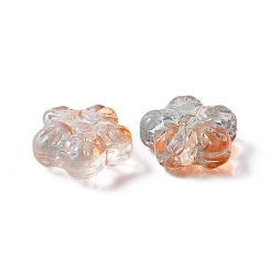 手作りランプワークビーズ  プラムボソム  オレンジ  12.5x12.5x5mm  穴：1.2mm&nbsp;LAMP-CJC0008-11C