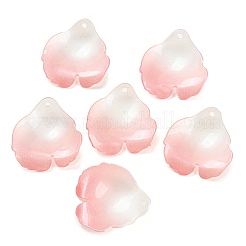 アクリルパーツ  花びら  ピンク  26x24.5x5.8mm  穴：1.5mm&nbsp;MACR-K354-07C