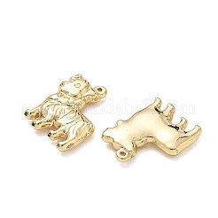 304ステンレスペンダント  犬のチャーム  長持ちメッキ  ゴールドカラー  20x15x3.5mm  穴：0.8mm&nbsp;SA-CBA3037-15G