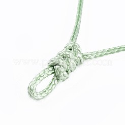 調節可能な韓国のワックスポリエステルコードネックレス作り  ダークシーグリーン  33.7インチ（85.6cm）  1mm&nbsp;AJEW-JB00493-02