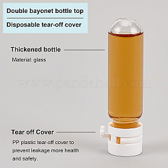 透明なガラス瓶  プラスチックキャップ付き  ビーズの容器  パイプ  ホワイト  1.5x4.9cm  内径：0.7のCM&nbsp;AJEW-WH0010-07B