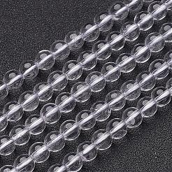 天然グレードa水晶ビーズ連売り  ロッククリスタルビーズ  ラウンド  透明  直径約6mm  穴：0.8mm  約67個/連  15.5インチ&nbsp;GSR6mmA039