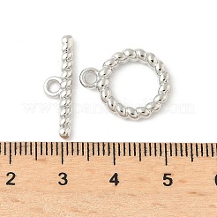 合金マンテル  カドミウムフリー＆鉛フリー  ラックめっき  ツイストリング  プラチナ  リング：17.5x14.5x2.5mm  穴：2mm  バー：5.5x20.5x2.5mm  穴：2mm&nbsp;FIND-B047-17P