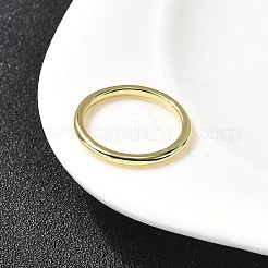 真鍮製指輪  ラックめっき  長持ちメッキ  カドミウムフリー＆鉛フリー  18KGP本金メッキ  2mm  内径：17mm&nbsp;RJEW-P166-07A-G