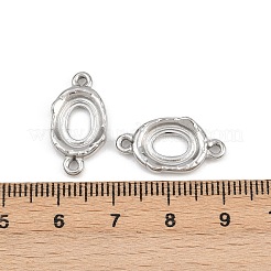 304ステンレススチールコネクタカボションセッティング  オーバルリンク  ステンレス鋼色  トレイ：10x8mm  20x11x3mm  穴：1.4mm&nbsp;STAS-L303-29P