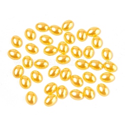 ABSプラスチックパール調カボション  オーバル  ゴールデンロッド  8x6x2mm  約5000個/袋&nbsp;SACR-R755-8x6mm-Z32