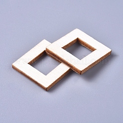 ポプラウッドフレームコネクター  正方形  フローラルホワイト  20x20x2.5mm  内径：10x10mm&nbsp;WOOD-D021-04A