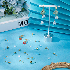 201 ステンレススチールスタッドピアス金具  シリコンイヤーナット付き  18KGP本金メッキ  14x6x3mm  穴：1.6mm  ピン：11x0.5mm&nbsp;STAS-BBC0007-17