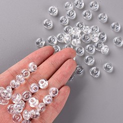 透明色光沢ガラスラウンドビーズ  丸い穴  透明  3~5x9~10mm  穴：2.5mm  約660個/ポンド&nbsp;SEED-S045-002A-D01