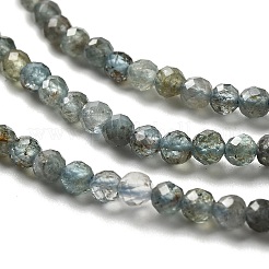 天然石アパタイトビーズ連売り  多面カットラウンド  3mm  穴：0.7mm  約123~132個/連  14.57''~14.96''（37~38センチメートル）&nbsp;G-RM2025-A23-3mm