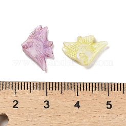 プラスチックビーズ  クラフトビーズ  ミックスカラー  魚  10x15x3mm  穴：1.6mm  約2083個/500g&nbsp;KY-B004-16D