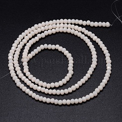 カット加工ロンデルガラスビーズ連売り  リネン  2.8~3x2mm  穴：0.8mm  約135~140個/連  32~34cm&nbsp;X-GLAA-M028-2mm-B02