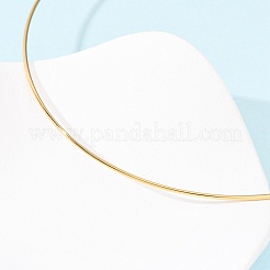 1.5mm 201ステンレススチールワイヤーチョーカーネックレス  女性用の硬いネックレス  PVD真空メッキ  長持ちメッキ  ゴールドカラー  内径：4.96~5.12x5.71インチ（12.6~13x14.5cm）&nbsp;NJEW-Z098-02G