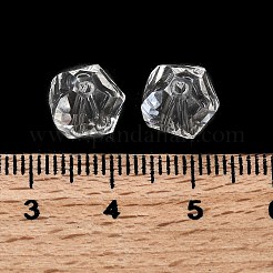 K9ガラス  模造オーストリアクリスタルビーズ  グレードAAA  多面カット  ポリゴン  透明  10mm  穴：0.9~1mm&nbsp;SWAR-F085-10mm-01