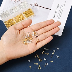 400本の鉄ネジアイピンペグベイル  片穴パーツ用  ミックスカラー  8~13x4~6.5x1~1.5mm  穴：2~4mm&nbsp;IFIN-YW0001-26