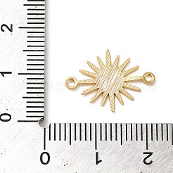 真鍮製コネクタチャーム  太陽リンク  18KGP本金メッキ  13.5x18x0.6mm  穴：1.4mm&nbsp;X1-KK-O100-07G