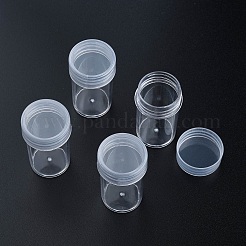 プラスチックビーズ収納ケース  コラム  透明  2.7x4.8cm&nbsp;CON-N012-06