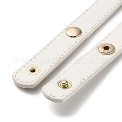 Puレザーバッグハンドル  鉄のスナップボタン付き  ホワイト  62x1.95x0.6cm&nbsp;DIY-B067-01G-03