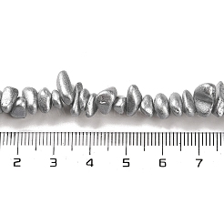 電気メッキガラスビーズセット  チップ  ライトグレー  2.5~6.5x3~10x4~12.5mm  穴：1mm  33.86''（86センチメートル）&nbsp;GLAA-P062-B07