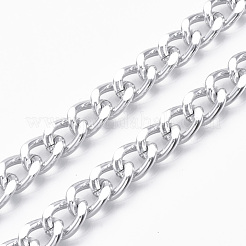 無溶接アルミ製カーブチェーン  プラチナ  11x8.4x2.2mm&nbsp;CHA-S001-117B
