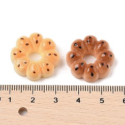 オペーク樹脂カボション  ドーナツ  ミックスカラー  21.5x21.5x7.5mm&nbsp;CRES-R456-05A