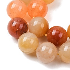 天然の金色のシルク翡翠ビーズ連売り  スムーズなラウンド  12~12.5mm  穴：1.5mm  約30~34個/連  14.76~15.75''（37.5~40センチメートル）&nbsp;G-T150-A06-12mm