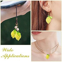 アクリルパーツ  レモンチャーム  ガラスと  きいろ  33x20.5x19mm  穴：2mm&nbsp;PALLOY-CJ00110
