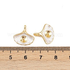 真鍮ヒートンキャップ  エナメル  葉  18KGP本金メッキ  14x14.5x3.5mm  穴：2.8x1.6mm  ピン：1mm&nbsp;KK-H078-13G