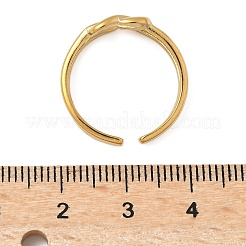 304ステンレススチールカフリング  ハート  イオンプレーティング（ip）  18KGP本金メッキ  8.5mm&nbsp;RJEW-P150-12G
