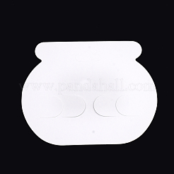 厚紙のアクセサリー台紙  ヘアバレッタに使用  ホワイト  7.5x9.5x0.03cm  穴：18x7.5mm&nbsp;CDIS-S025-44