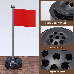 プラスチックスティック旗ホルダー  ラウンド  ブラック  6.3x2.5cm  内径：0.55センチメートルは5.6cm&nbsp;KY-CP0001-33-B01