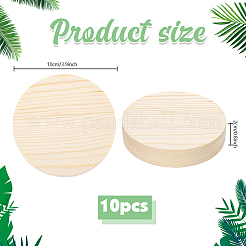 未完成のウッドシート  フラットラウンド  湯通しアーモンド  100x20mm&nbsp;LS-WOOD-WH0050-069B