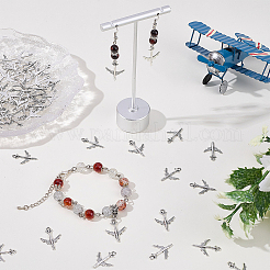 チベット風アロイペンダント100個  飛行機チャーム  アンティークシルバー  22x16x3mm  穴：1.6mm&nbsp;TIBEP-SC0003-55