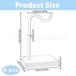プラスチック製シングルブレスレットディスプレイスタンド6個  透明  7x5x11.2cm&nbsp;BDIS-GO0001-01B