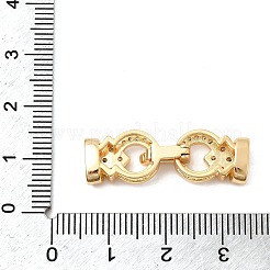 真鍮製マイクロペーブクリアキュービックジルコニアの留め金  菱形のリング  18KGP本金メッキ  29mm&nbsp;KK-B189-03G