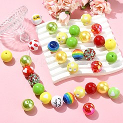 DIYジュエリー作成キット  アクリルビーズ入り  鉄のパーツと  ミックスカラー  ビーズ：20mm  穴：2mm&nbsp;DIY-CJC0002-016C