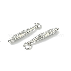 シーグレース真鍮ペンダント  スティックチャーム  カドミウムフリーと鉛フリー＆ニッケルフリー  プラチナ  22x4mm  穴：3mm&nbsp;XGRQ3P300-618P