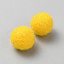 ウールのポンポンボール  クリスマスの装飾品  きいろ  20~27mm&nbsp;DIY-WH0622-193A