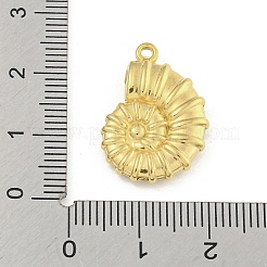 イオンプレーティング（IP）304ステンレスペンダント  カタツムリの殻のチャーム  18KGP本金メッキ  22x15x4.5mm  穴：1.5mm&nbsp;X-STAS-I307-523G