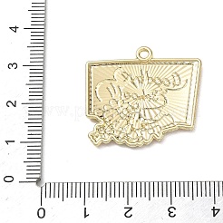 エナメルペンダントと合金  「さよなら学校」という言葉が書かれた黒板のチャーム  カドミウムフリー＆ニッケルフリー＆鉛フリー  ゴールドカラー  グリーン  26x28x2mm  穴：1.8mm&nbsp;AL-CBAE84A-02C-01