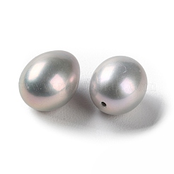 染色天然養殖淡水パールビーズ  片穴  ライス  グレード5a+  濃いグレー  9~12.5x8~9mm  穴：0.9mm&nbsp;PEAR-E020-21