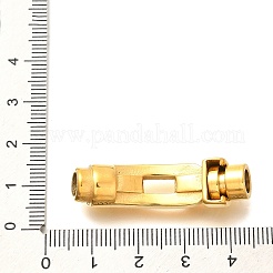 304ステンレススチール製マグネット留め具  ゴールドカラー  39x10.5x10mm  穴：5mm&nbsp;STAS-R140-08G
