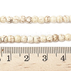 合成マグネサイトビーズ連売り  ラウンド  4.5x3.5mm  穴：1.2mm  約115個/連  15.94''~16.02''（40.5~40.7センチメートル）&nbsp;G-R016-A01-4mm