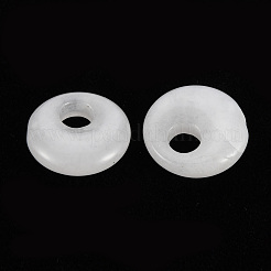 天然石ホワイトジェイドペンダント  ドーナツ/円盤  17.5~18.5x5.5mm  穴：5.5mm&nbsp;G-T122-67S
