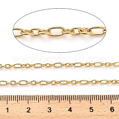 304ステンレススチールアズキチェーン  イオンプレーティング（ip）  スプールで  ハンダ付け  18KGP本金メッキ  2.5x5x0.5mm  10 M&nbsp;CHS-B009-03A-G