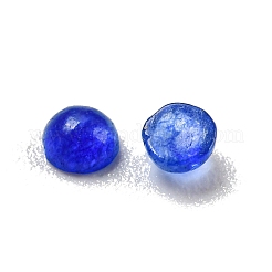 天然の白翡翠の染色カボション  半円  ブルー  2x1mm&nbsp;G-H309-02-04