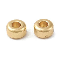 ラックメッキ真鍮製ビーズ  コラム  カドミウムフリー＆鉛フリー  長持ちメッキ  18KGP本金メッキ  5x3mm  穴：2mm&nbsp;KK-G452-36G